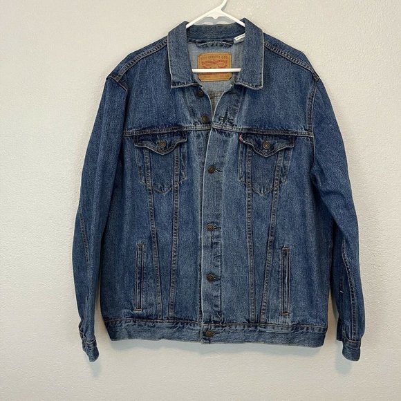 Blue Denim Trucker Jean Jacket Size 